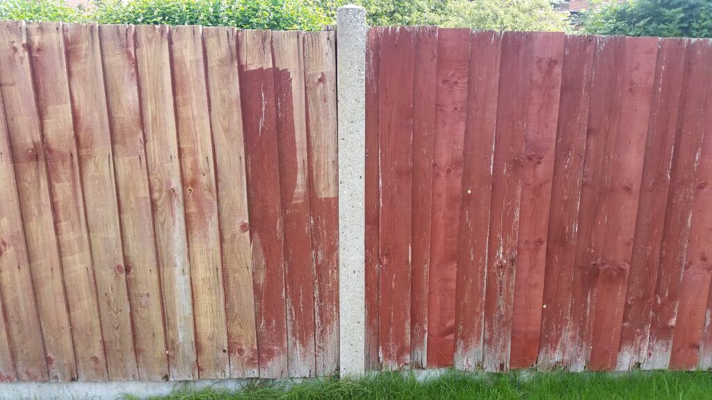 Fence Cleaning - Old Wood Stain Can be Quickly Stripped