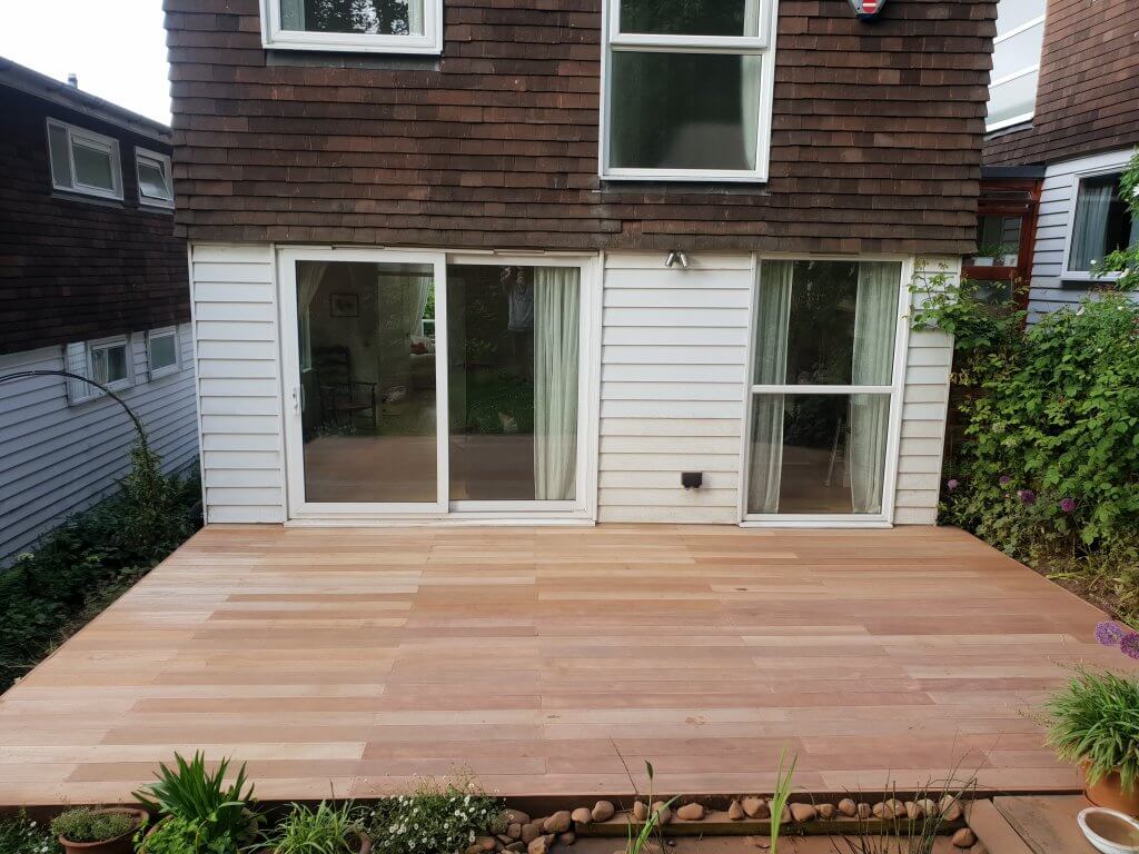 Red Balau Deck After Power Sanding