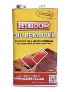Driveway oil stains. Block pave oil stains.